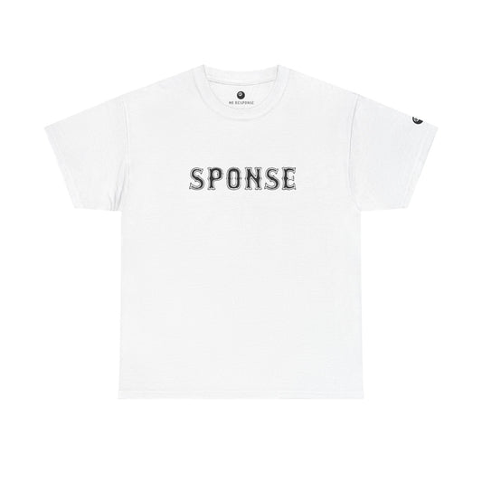 Sponse Graphic Tee — Minimalist Vintage Lettering Cotton T‑Shirt