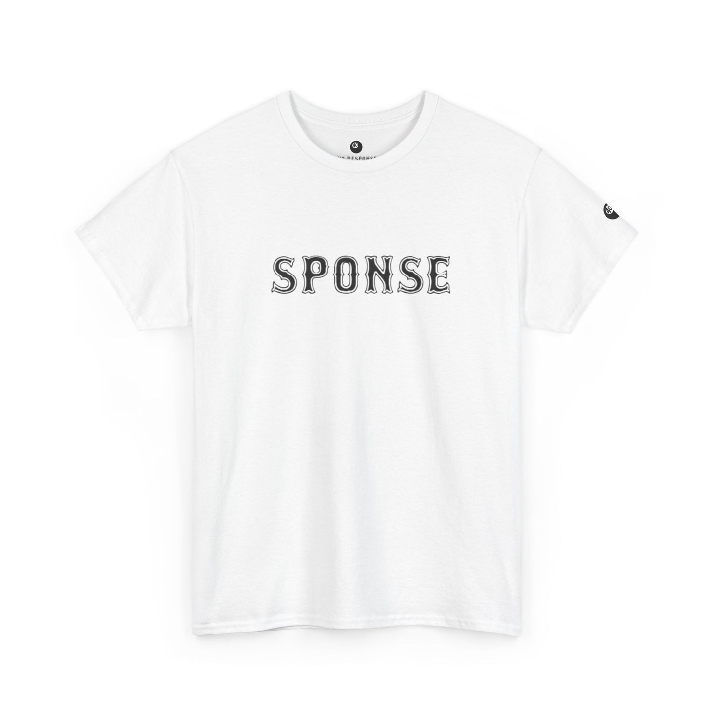 Sponse Graphic Tee — Minimalist Vintage Lettering Cotton T‑Shirt